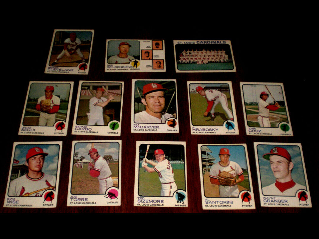 1973 Topps  - Cardinals Near Complete TEAM SET/LOT of (18/23) Baseball cards value