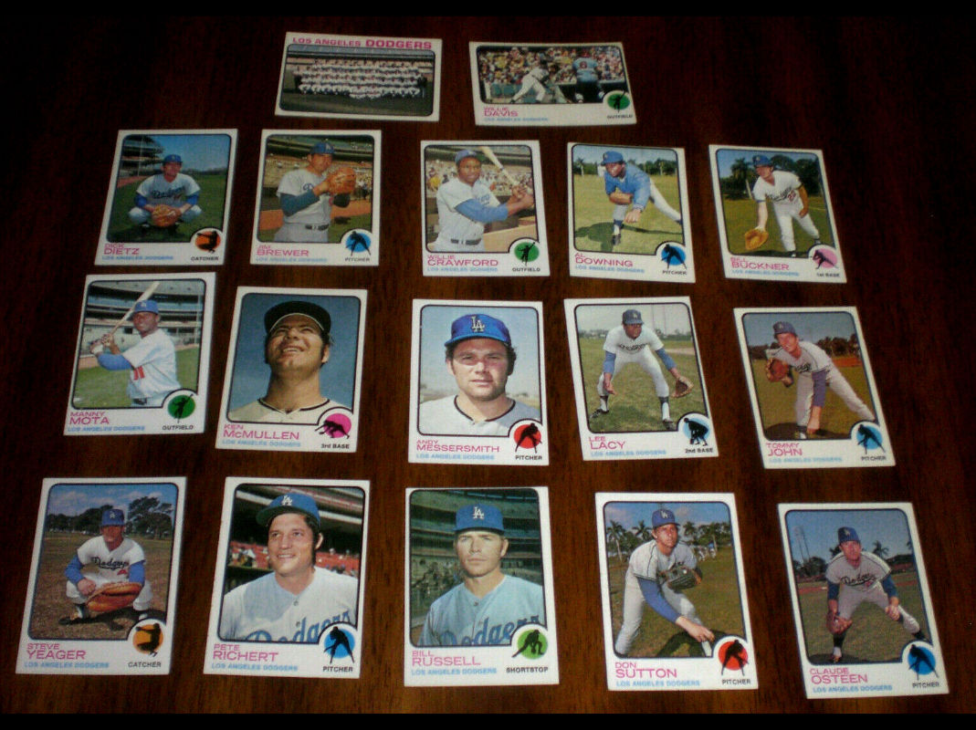 1973 Topps  - Dodgers Near Complete TEAM SET/LOT of (20/22) Baseball cards value