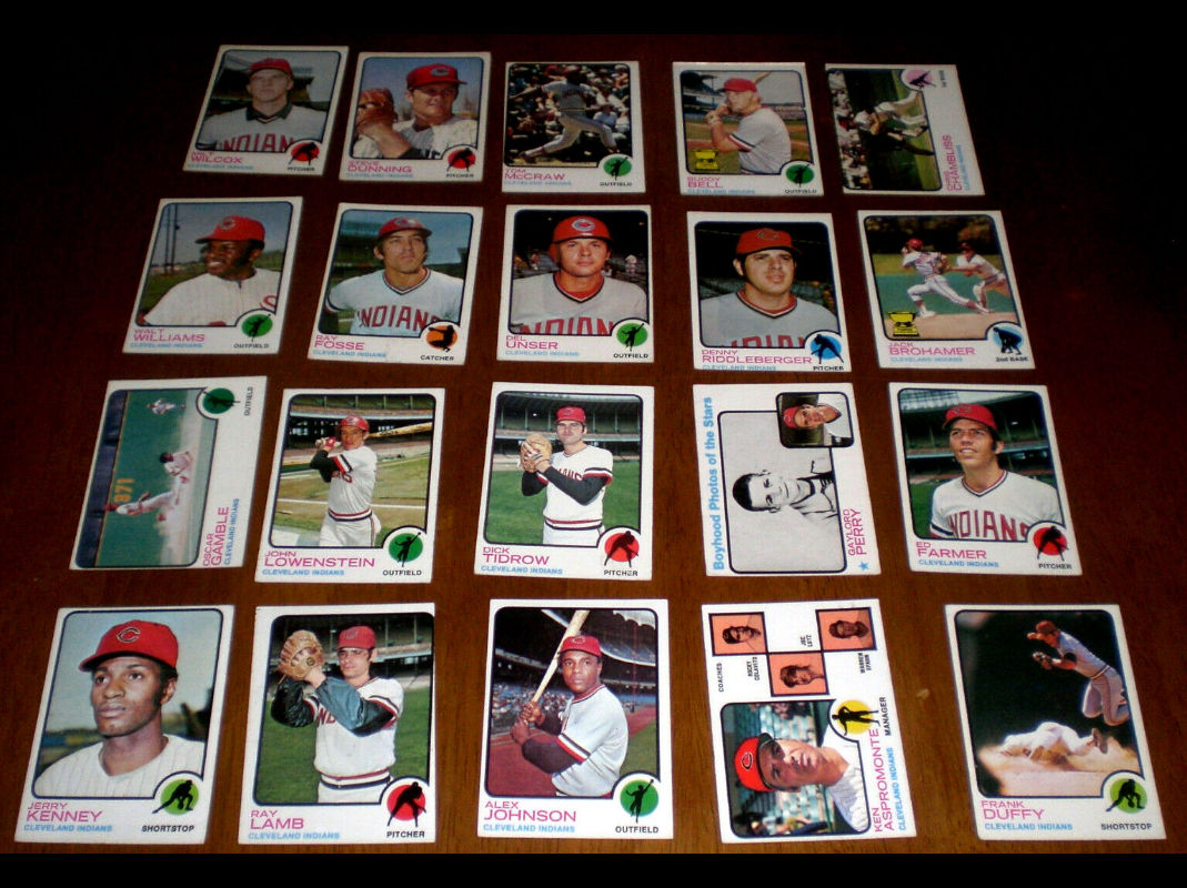 1973 Topps  - Indians Near Complete TEAM SET/LOT of (22/27) Baseball cards value