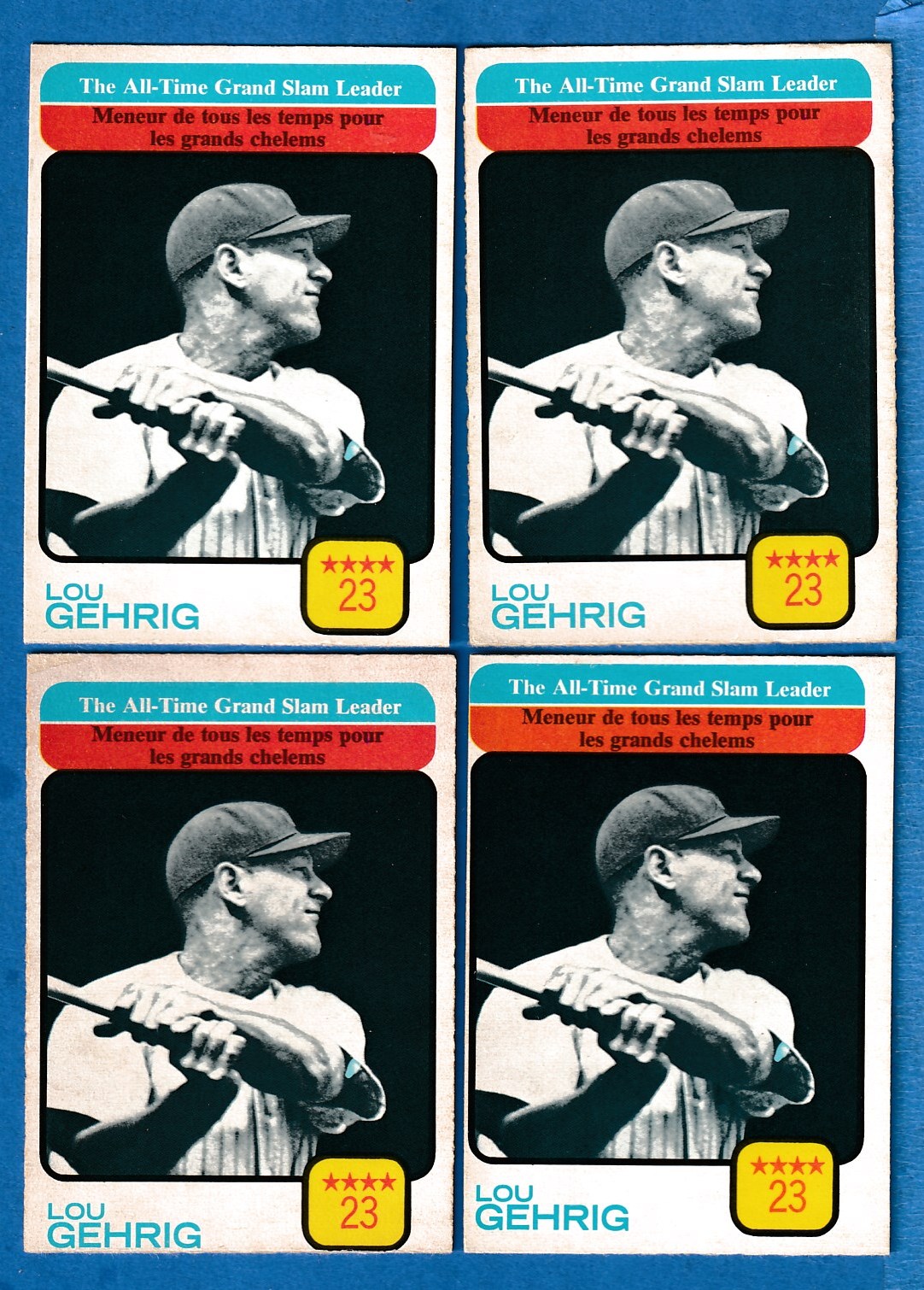 1973 O-Pee-Chee/OPC #472 Lou Gehrig All-Time Leaders (23 Grand Slams) (Yank Baseball cards value