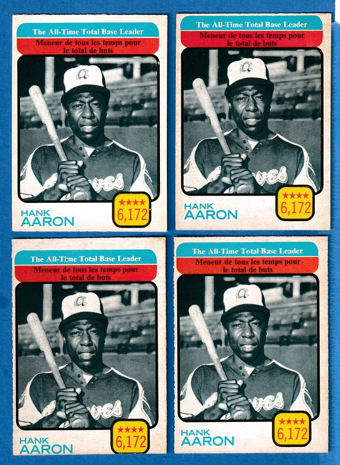 1973 O-Pee-Chee/OPC #473 Hank Aaron All-Time Leaders (6,172 Total Bases) (B Baseball cards value