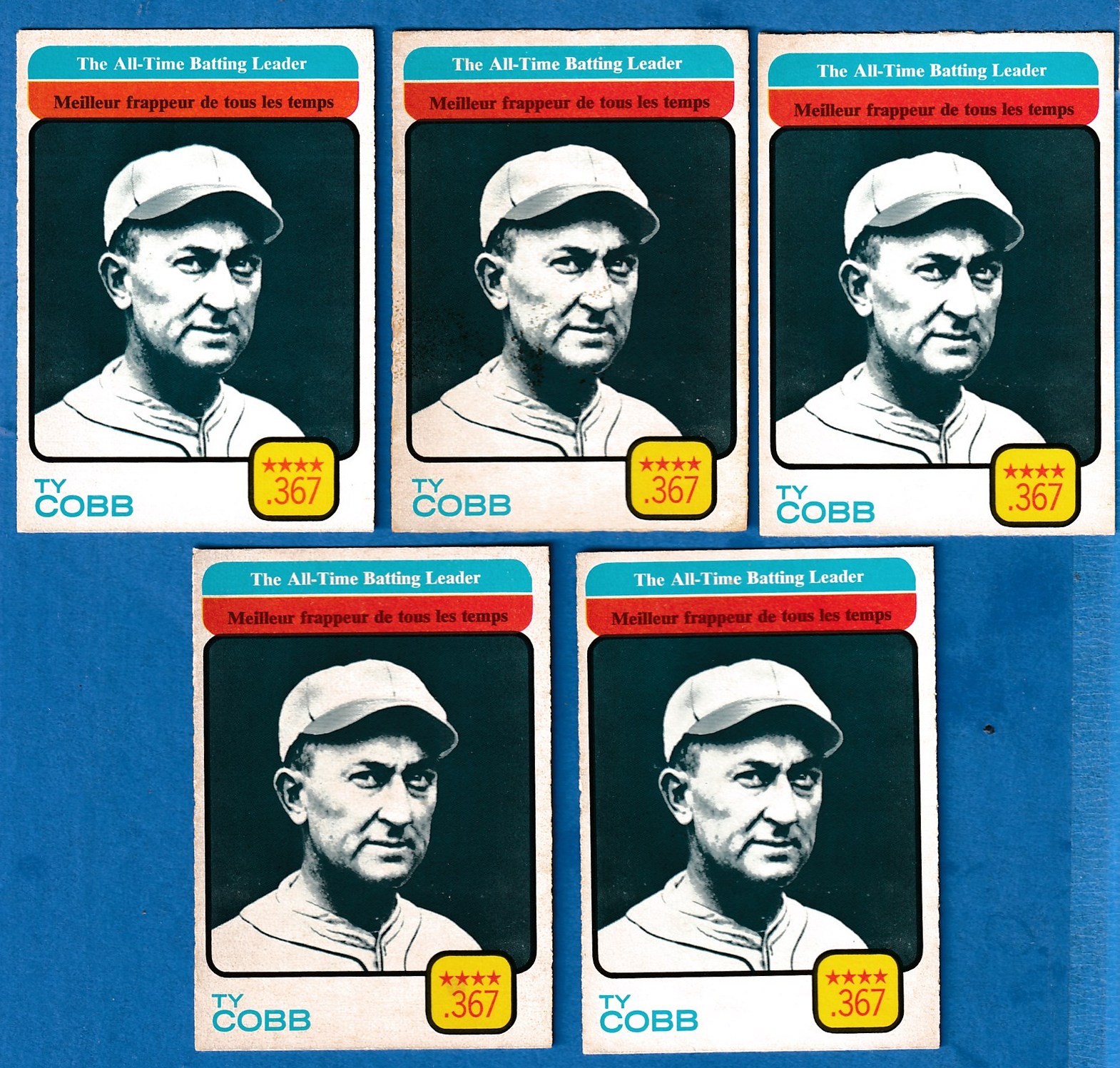 1973 O-Pee-Chee/OPC #475 Ty Cobb All-Time Leaders (.367 Batting Average) (T Baseball cards value