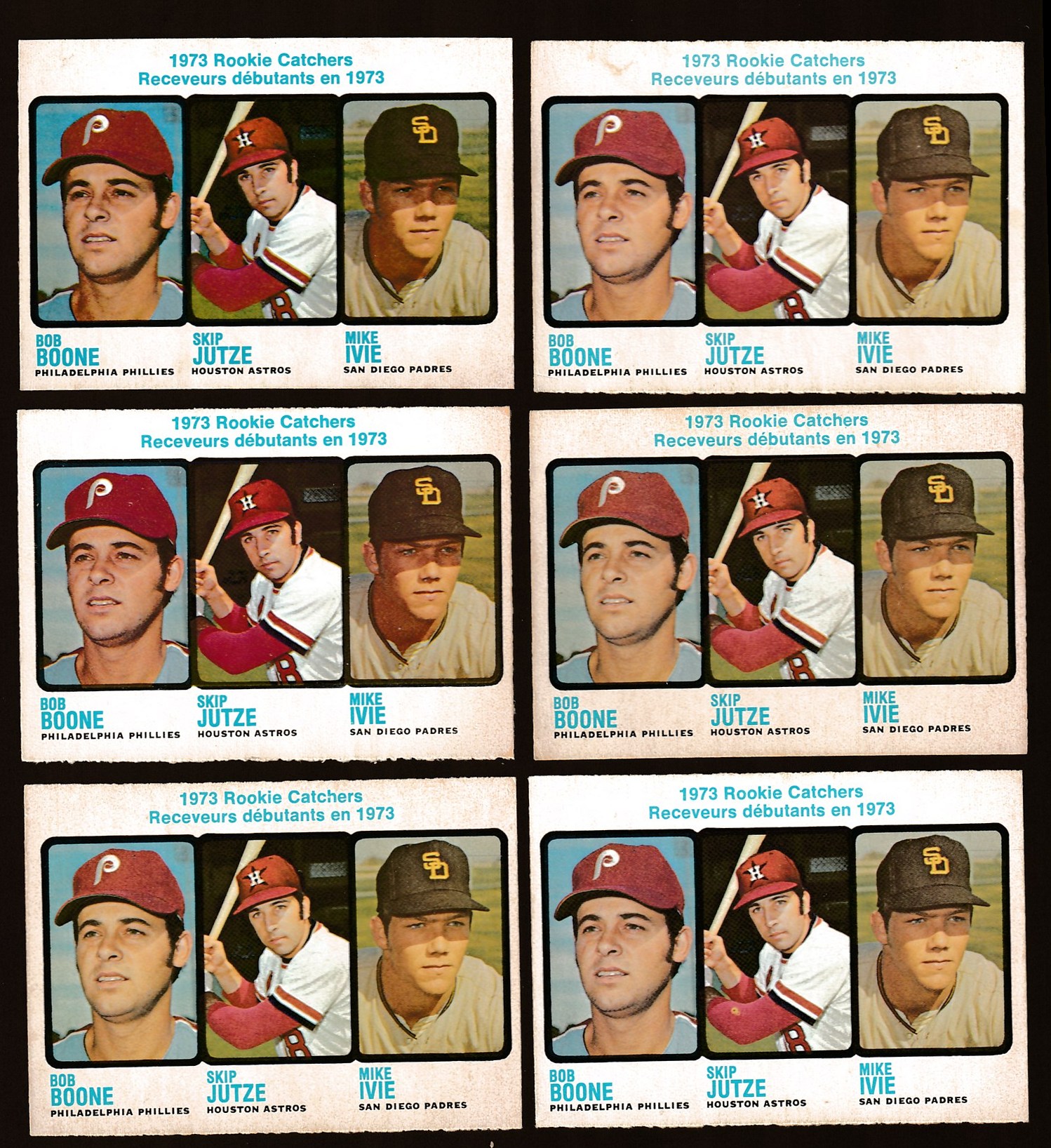 1973 O-Pee-Chee/OPC #613 Bob Boone ROOKIE (with Ivie/Jutze) Baseball cards value
