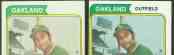 1974 Topps #654 Jesus Alou - BOTH ERROR & CORRECTED [#a] Variations (A's)