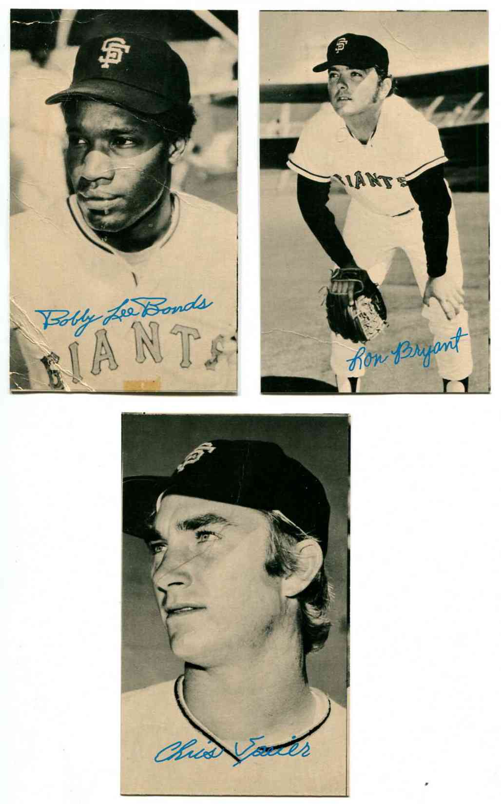  Giants Team Set - 1974 Topps Deckle Edge PROOFS [WB] (3 cards) w/Bobby Bon Baseball cards value