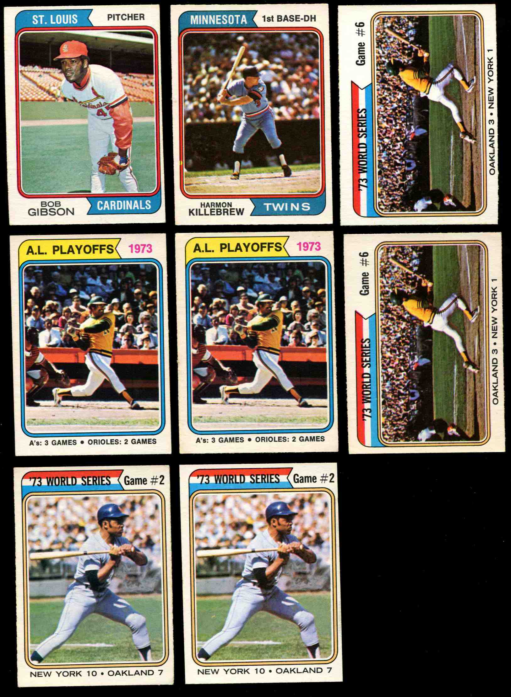 1974 O-Pee-Chee/OPC #470 Reggie Jackson 'A.L. Playoffs' (A's) Baseball cards value