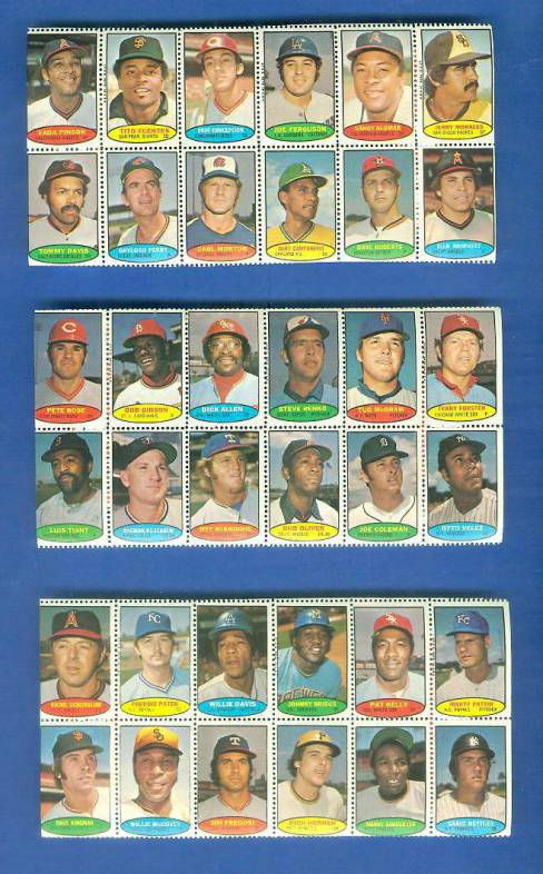 1974 Topps STAMPS SHEET #22 PETE ROSE, Harmon Killebrew, Bob Gibson Baseball cards value