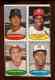 1974 Topps STAMPS PANEL-OF-4  !!! ALL Hall-of-Famers !!! w/Aaron !!!