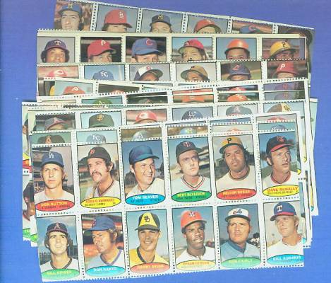  1974 Topps STAMPS -  COMPLETE SET 24 Diff. COMPLETE SHEETS!!! (288 stamps) Baseball cards value