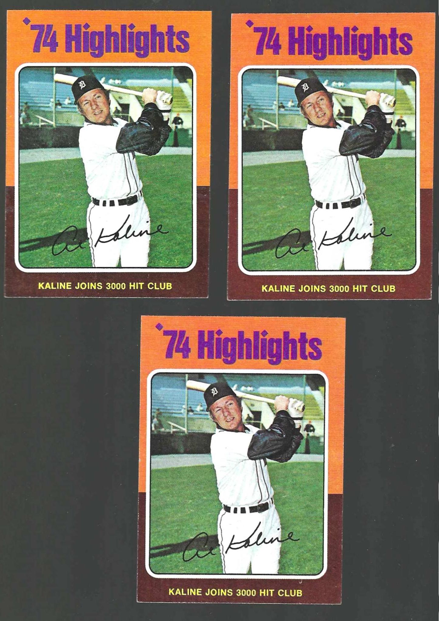 1975 Topps MINI #  4 Al Kaline RB '3,000 Hit Club' (Tigers) Baseball cards value