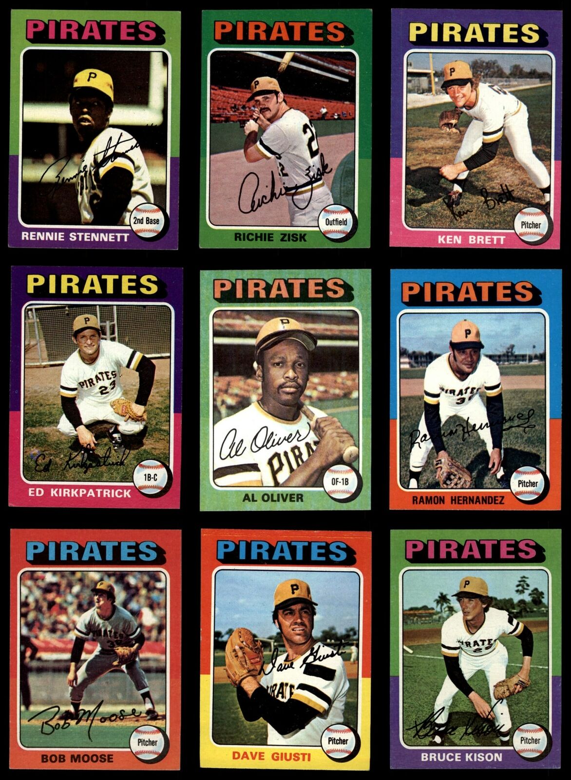  PIRATES - 1975 Topps MINI NEAR COMPLETE TEAM SET (23/24 cards) Baseball cards value