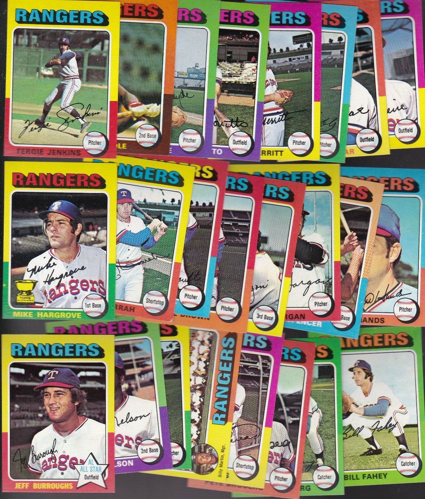  RANGERS - 1975 Topps MINI COMPLETE TEAM SET (24) Baseball cards value