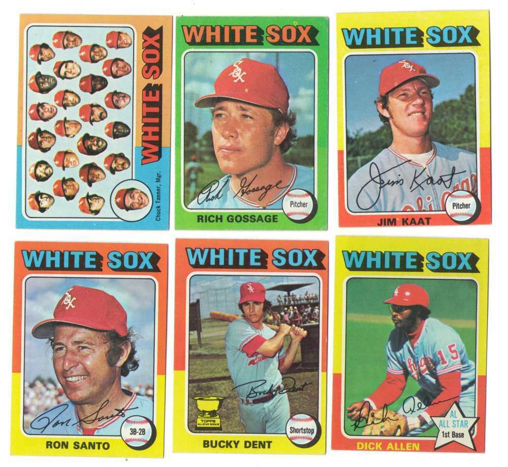  WHITE SOX - 1975 Topps MINI COMPLETE TEAM SET (26) Baseball cards value