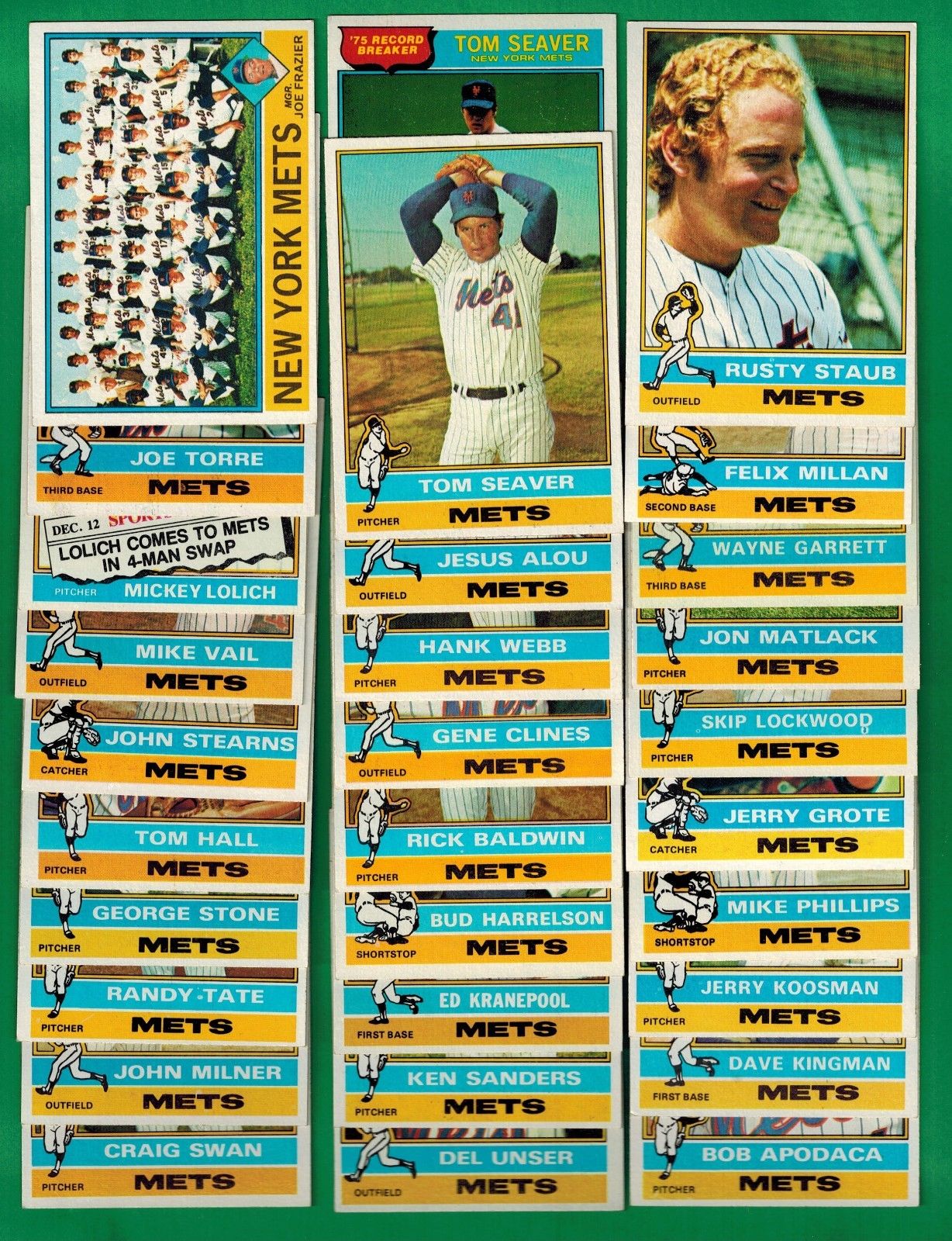  METS - 1976 O-Pee-Chee/OPC - NEAR Complete TEAM SET (26/28) Baseball cards value
