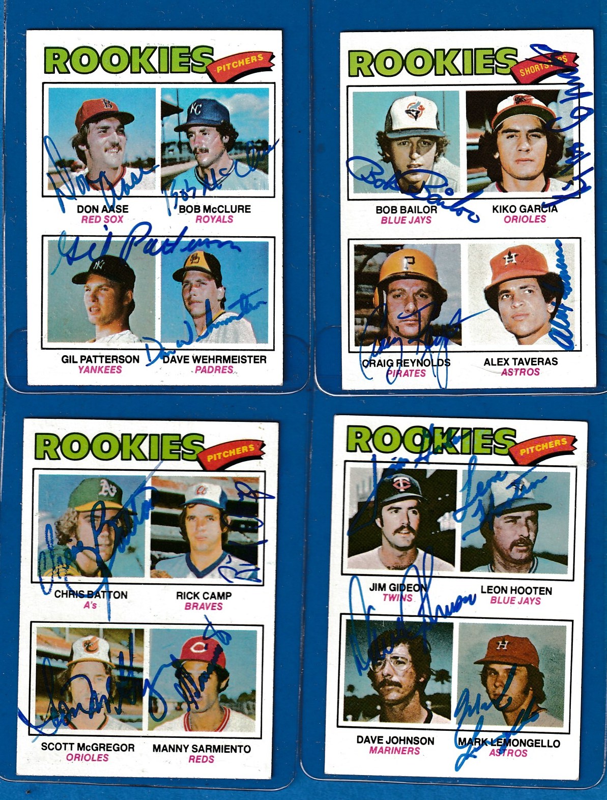 AUTOGRAPHED: 1977 Topps #472 Rookie Pitchers [w/(4) AUTOGRAPHS !!!] Baseball cards value