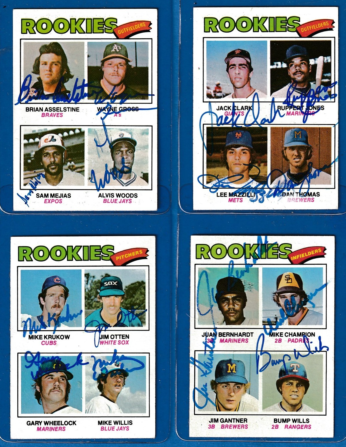 AUTOGRAPHED: 1977 Topps #493 Rookie Pitchers [w/(4) AUTOGRAPHS !!!] Baseball cards value