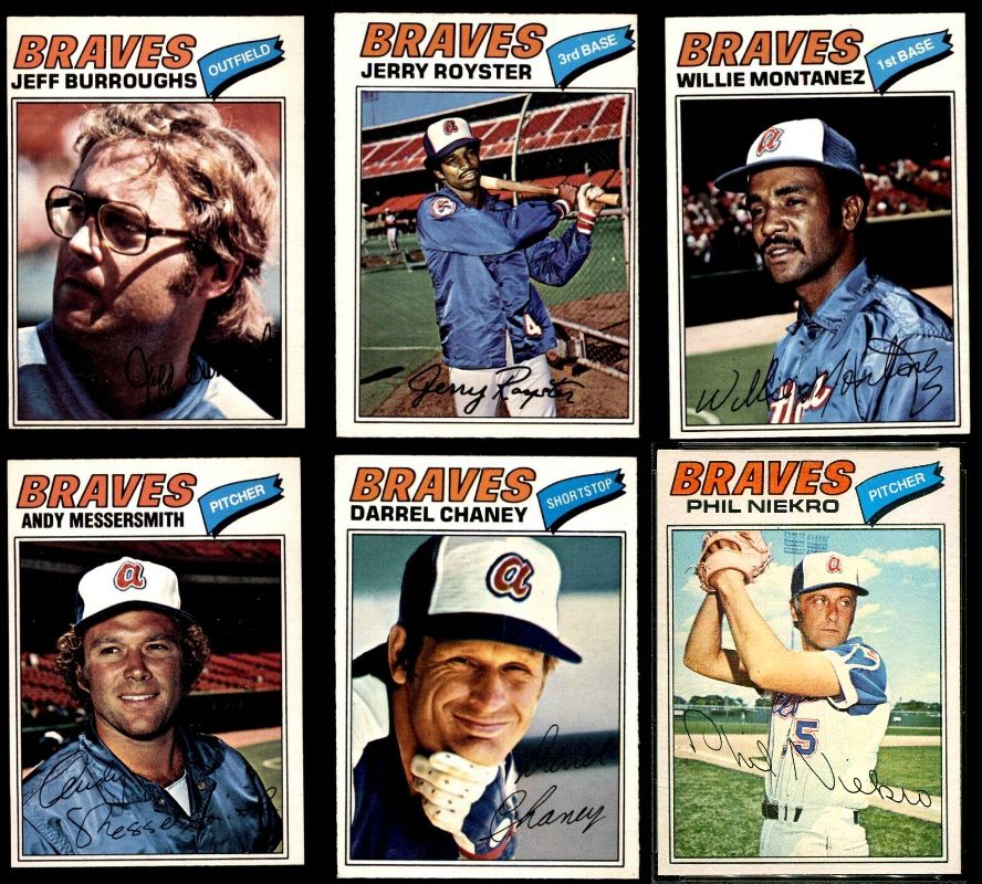  1977 O-Pee-Chee/OPC - Braves COMPLETE TEAM SET of (6) Baseball cards value