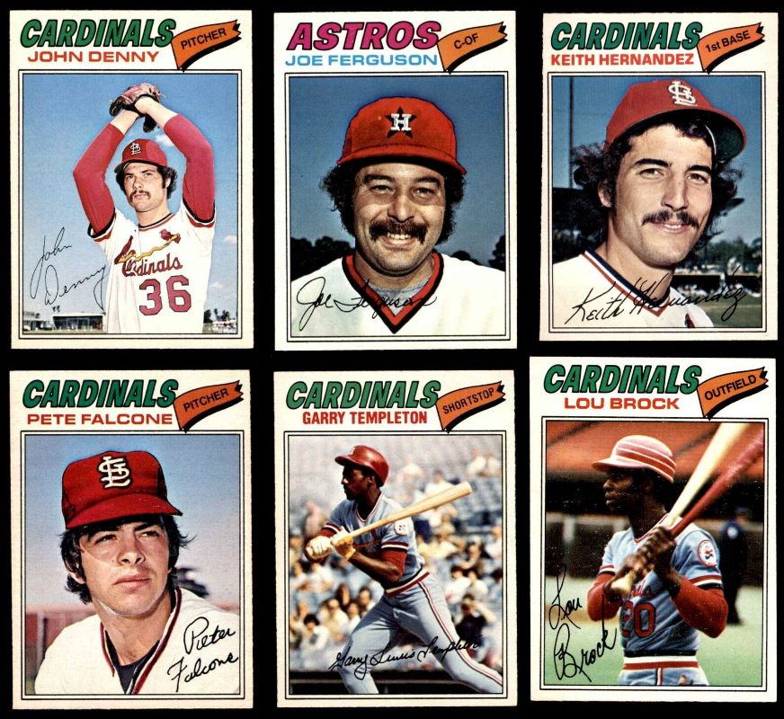  1977 O-Pee-Chee/OPC - Cardinals COMPLETE TEAM SET of (6) Baseball cards value