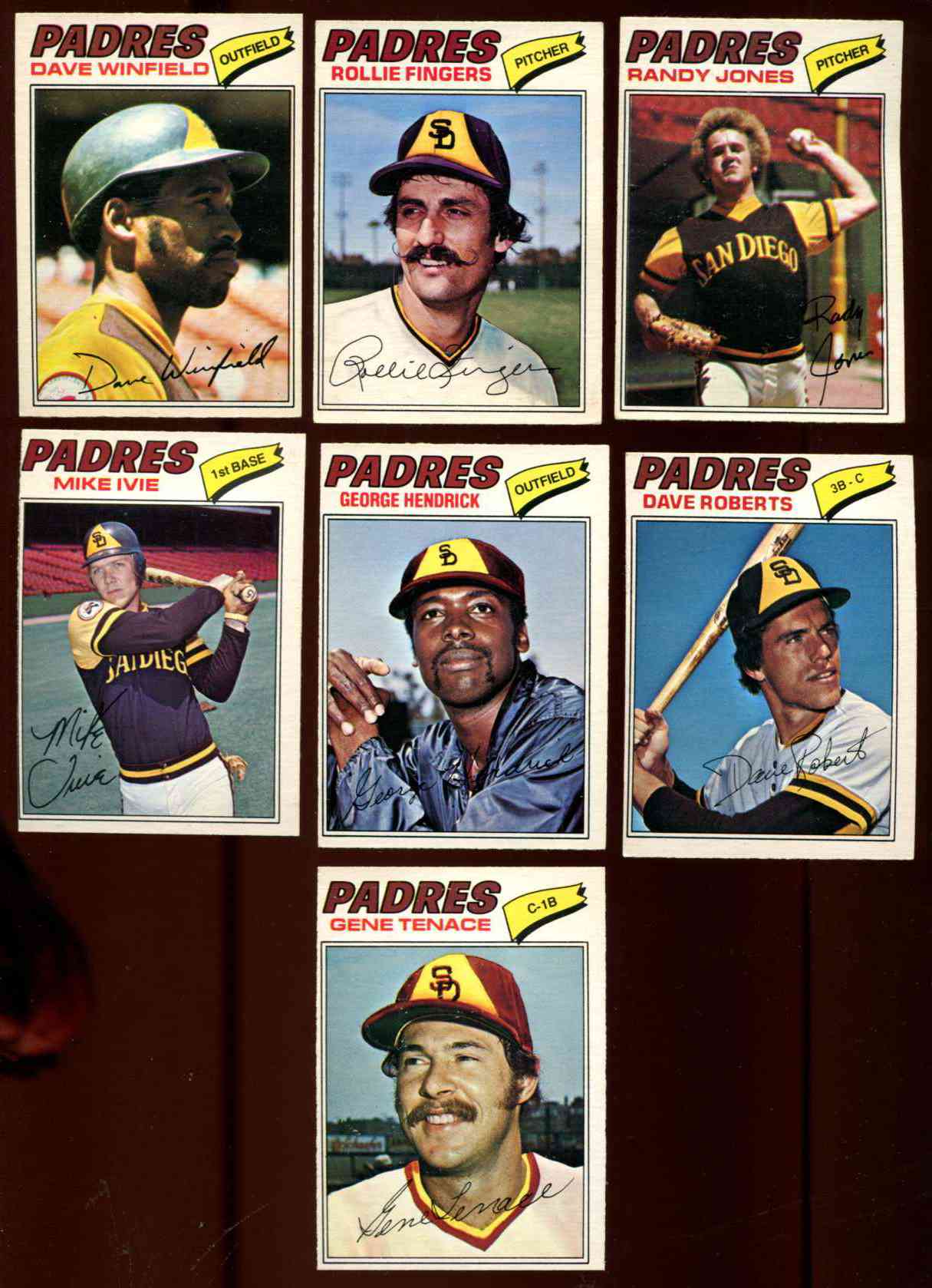  1977 O-Pee-Chee/OPC - Padres COMPLETE TEAM SET of (7) Baseball cards value