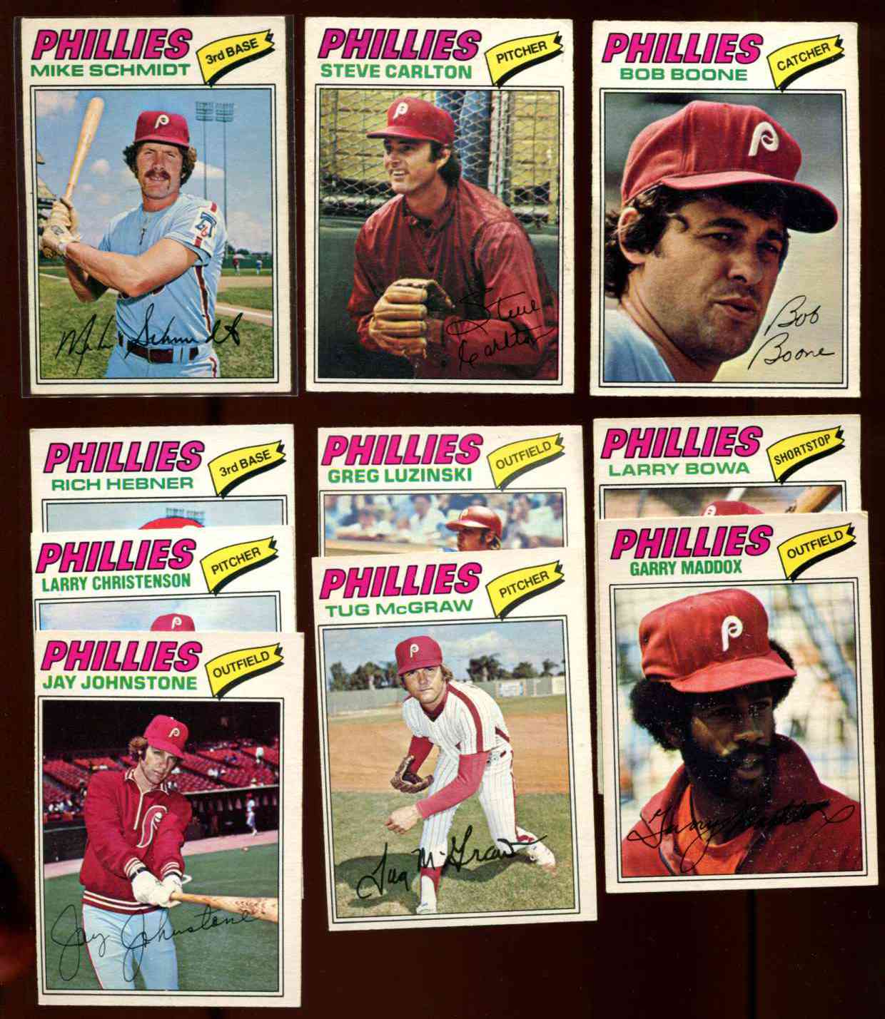  1977 O-Pee-Chee/OPC - Phillies COMPLETE TEAM SET of (10) Baseball cards value