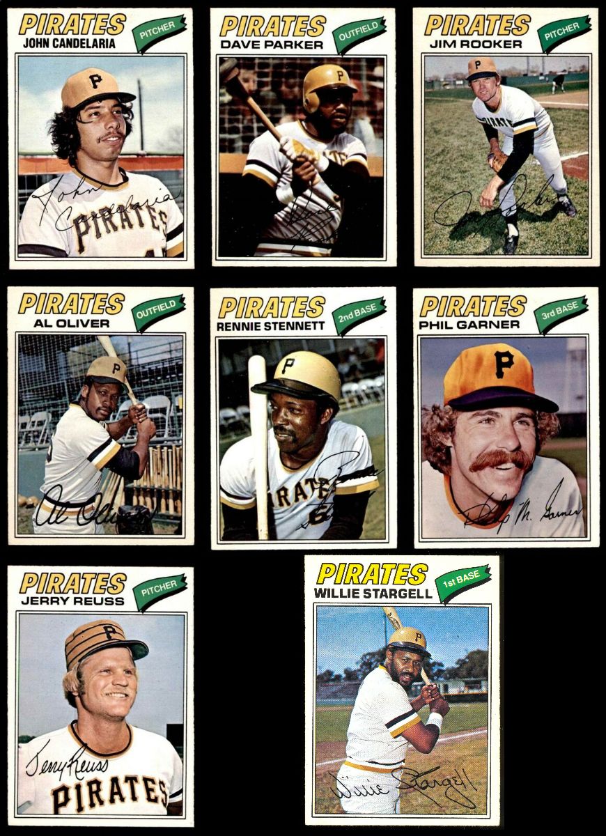  1977 O-Pee-Chee/OPC - Pirates COMPLETE TEAM SET of (8) Baseball cards value