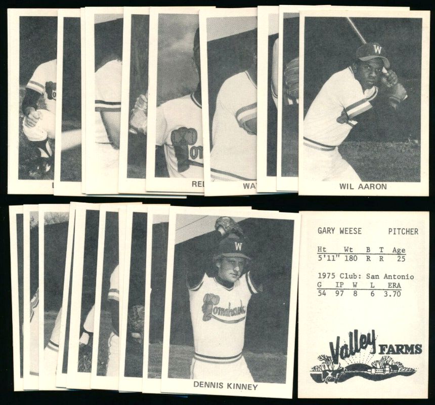 1976 Williamsport Tomahawks - COMPLETE TEAM SET (22) Minor League Baseball cards value