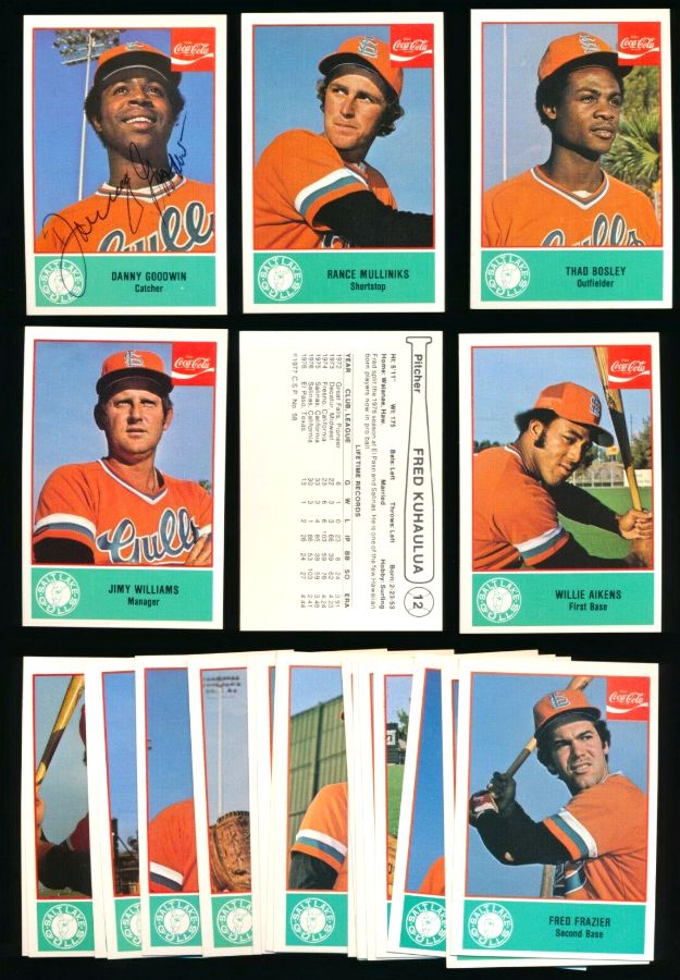  1977 Salt Lake City GULLS - Complete TEAM SET (23) Minor League Baseball cards value