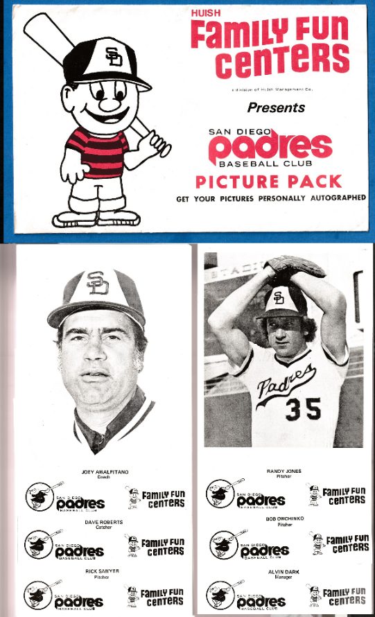 1977 Family Fun Center - SAN DIEGO PADRES - Picture Pack w/outer wrap !!! Baseball cards value