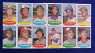 1974 Topps STAMPS SHEET #14 Fergie Jenkins, Carlton Fisk, Lou Piniella