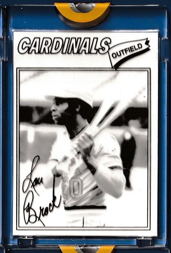 1977 Topps - LOU BROCK - TOPPS VAULT PROOF [Black Print] (Cardinals) Baseball cards value