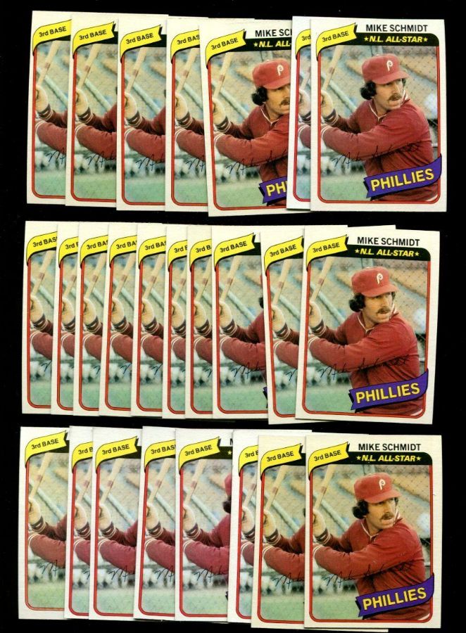 1980 Topps #270 Mike Schmidt (Phillies) - LOT of (25) Baseball cards value