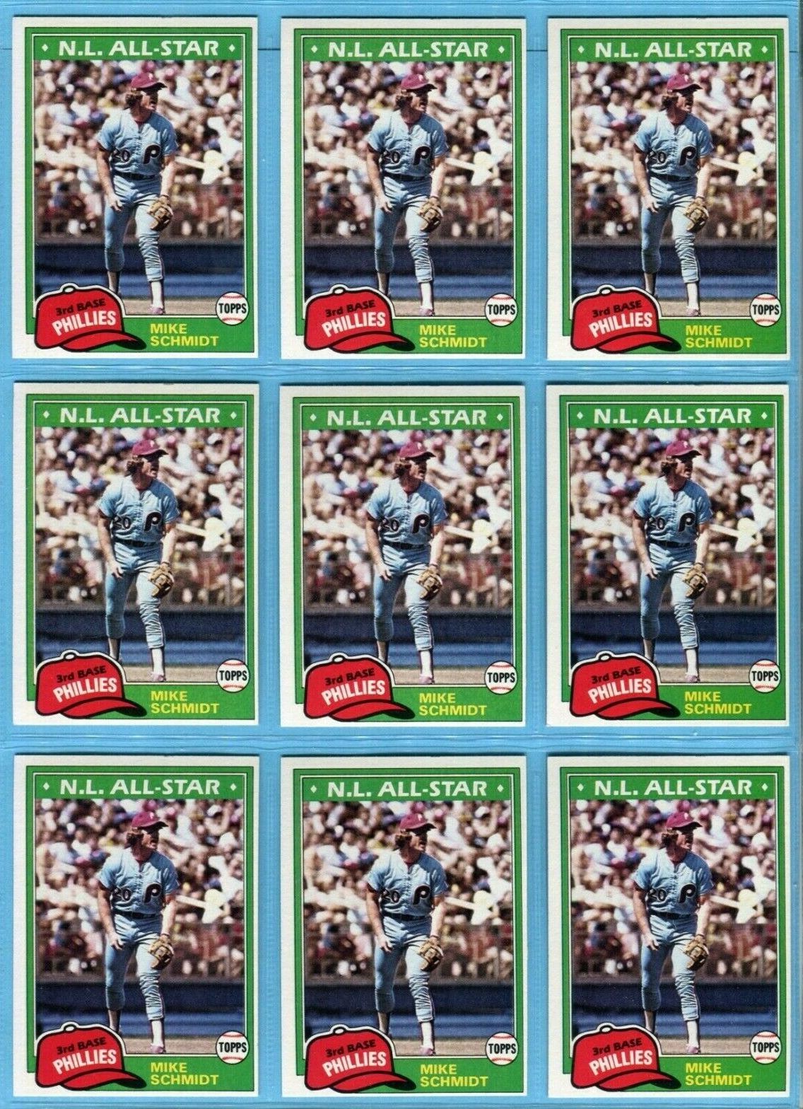 1981 Topps #540 Mike Schmidt - Lot of (25) (Phillies,HOF) Baseball cards value