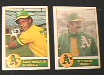 A's - 1982 Granny Goose OAKLAND A's - COMPLETE TEAM Set (15 cards) Baseball cards value