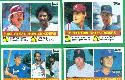  1984 Topps -  League Leaders COMPLETE 8-card Subset lot [#131-138]