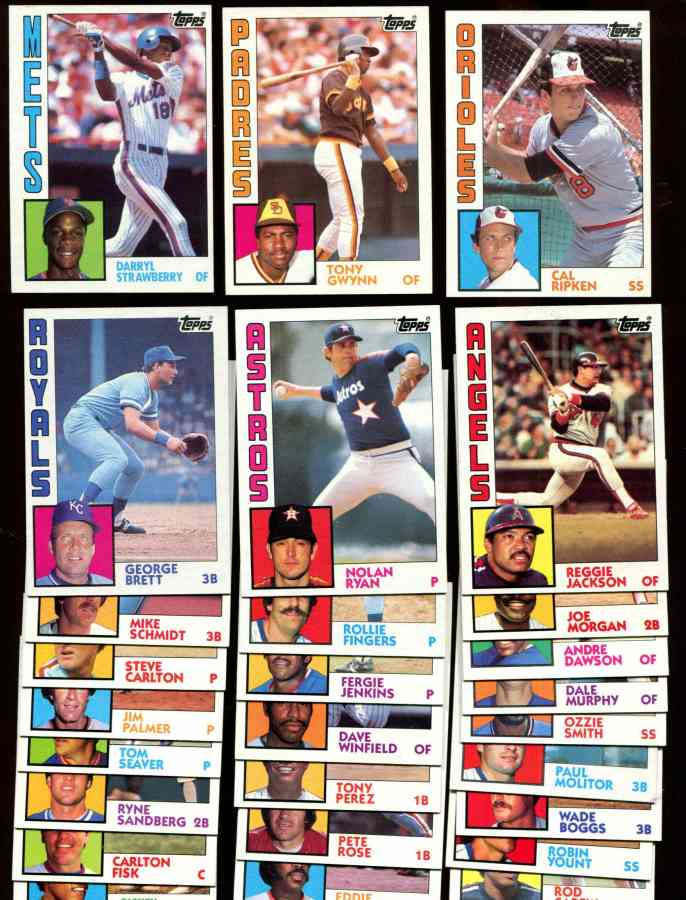  1984 Topps - HALL-of-FAMER / STAR lot of (27) w/Strawberry ROOKIE !!! Baseball cards value