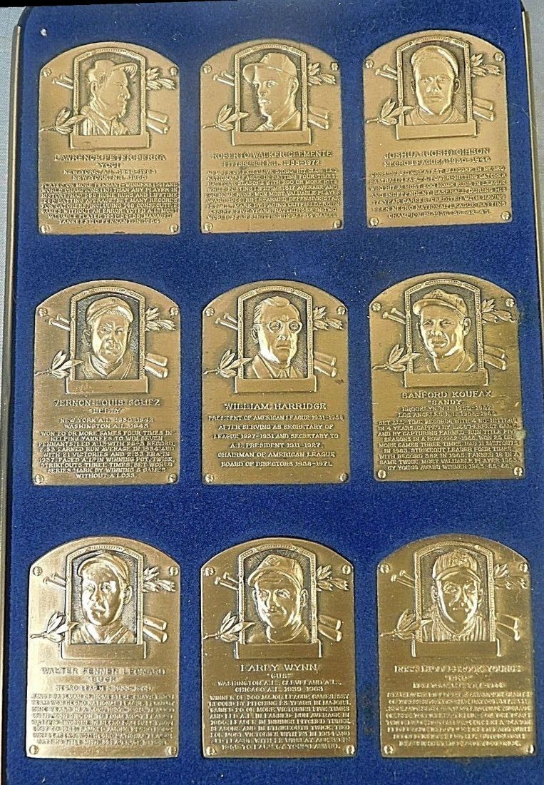 S7: Yogi Berra - 1985 Hall-of-Fame Gallery Mini BRONZE PLAQUE Baseball cards value