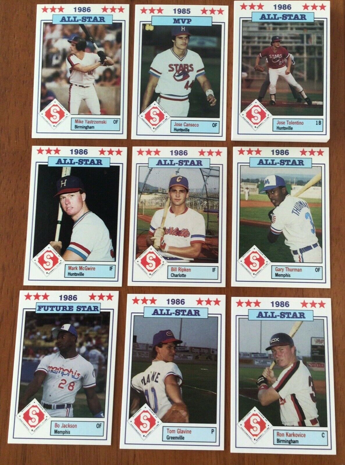 1986 Southern League ALL-STAR - COMPLETE SET - Minor Leagues (25 cards) Baseball cards value