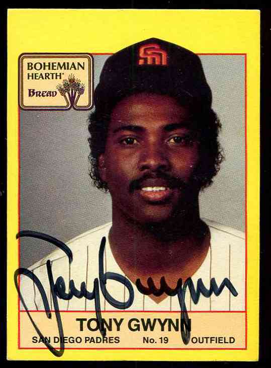 Tony Gwynn - 1987 Bohemian Hearth #19 UER AUTOGRAPHED (Padres,deceased) Baseball cards value