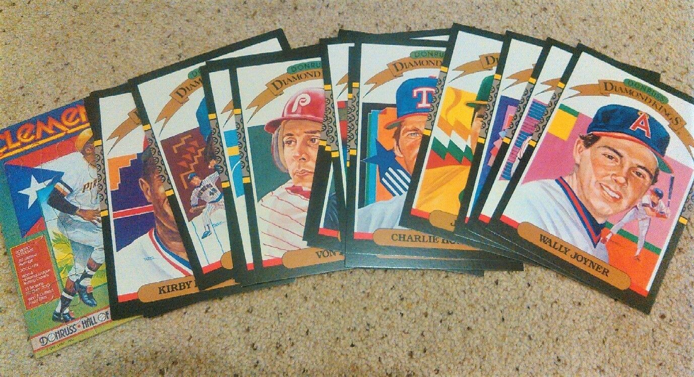 1987 Donruss SUPER  Diamond Kings- Set of (27) w/CLEMENTE LARGE PUZZLE Baseball cards value