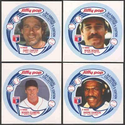 1988 Jiffy Pop MSA Discs  - COMPLETE SET SQUARE PROOFS (20) Baseball cards value