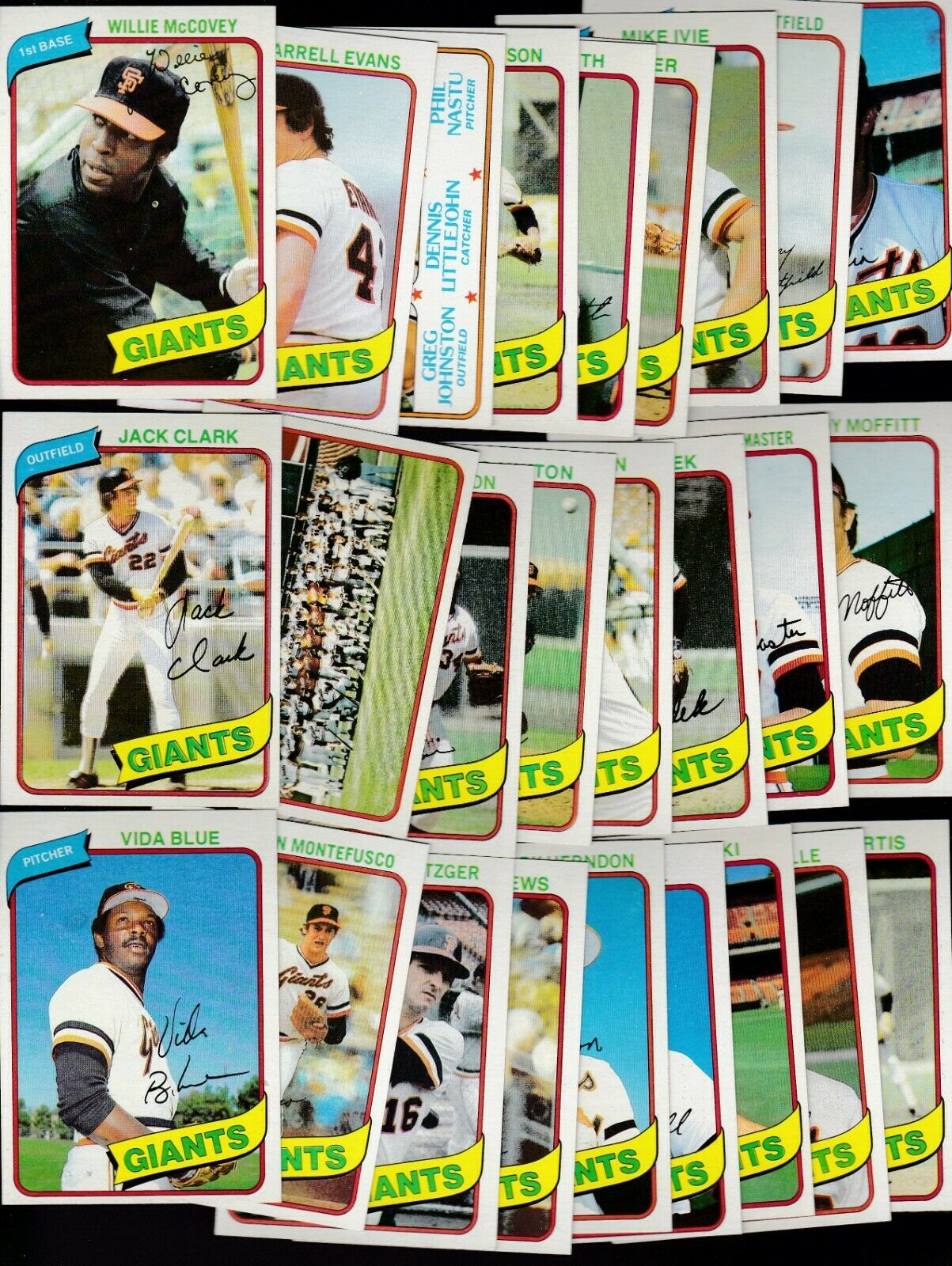  GIANTS - 1980 Topps COMPLETE TEAM Set/Lot (26) Baseball cards value