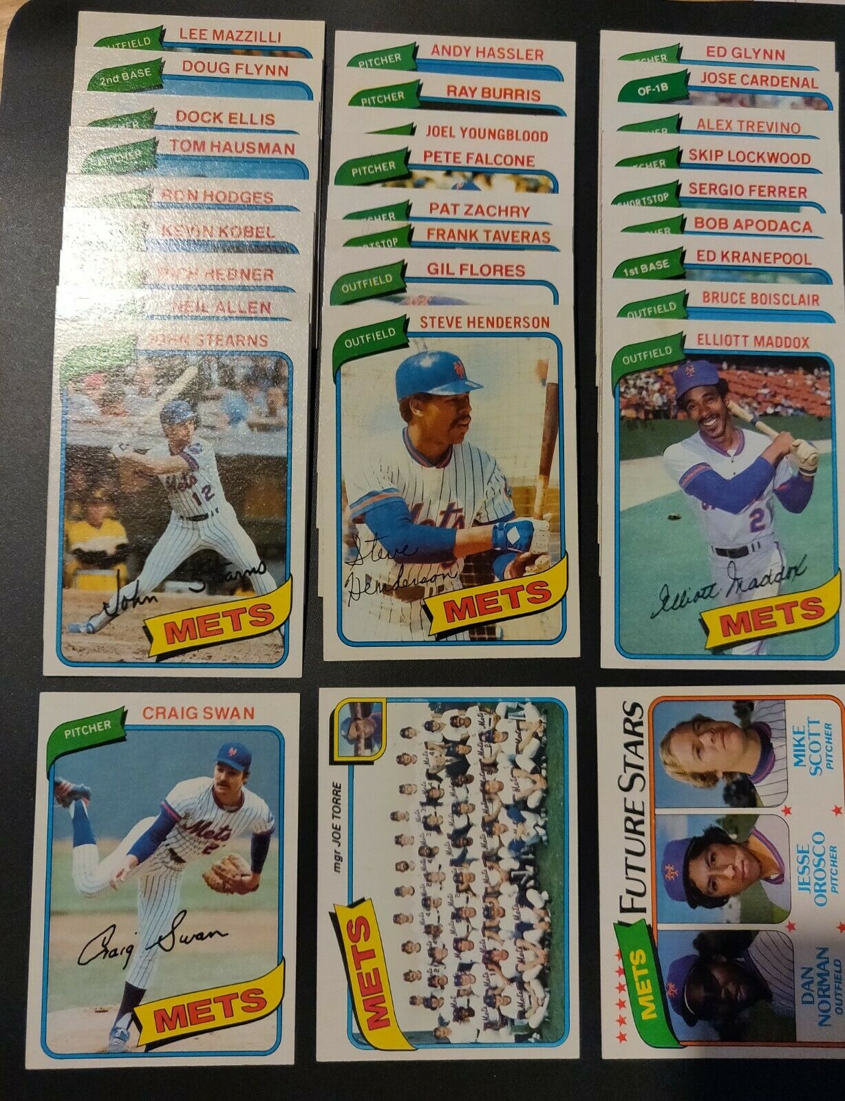  METS - 1980 Topps COMPLETE TEAM Set/Lot (29) Baseball cards value