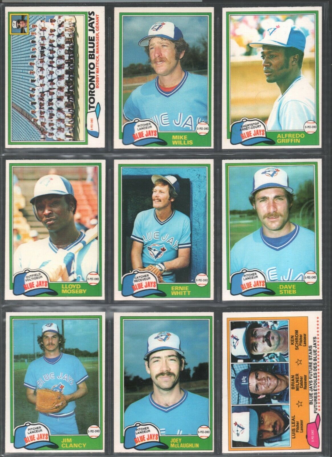  BLUE JAYS (21) - 1981 O-Pee-Chee/OPC COMPLETE TEAM SET Baseball cards value