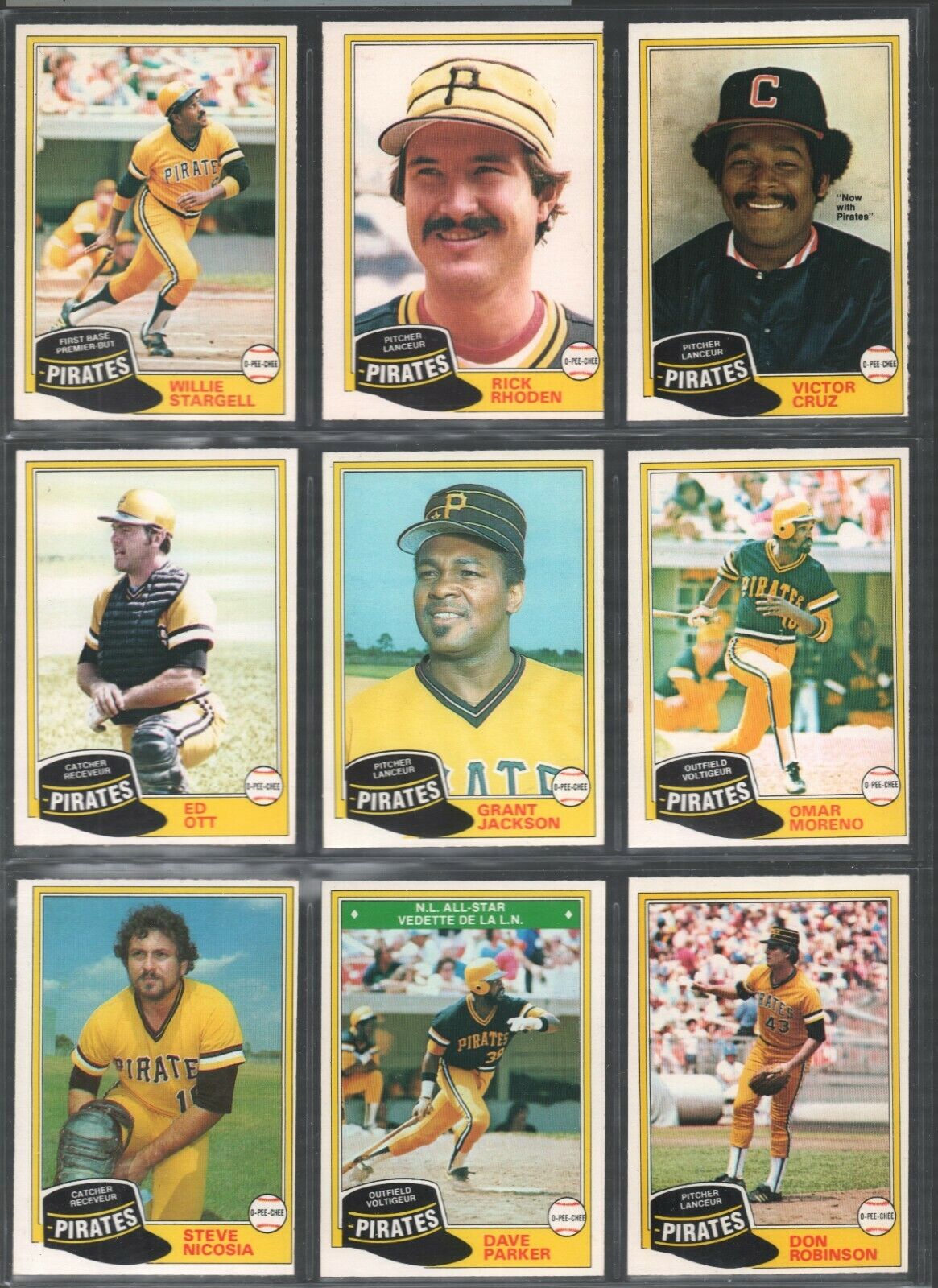  PIRATES (18) - 1981 O-Pee-Chee/OPC COMPLETE TEAM SET Baseball cards value