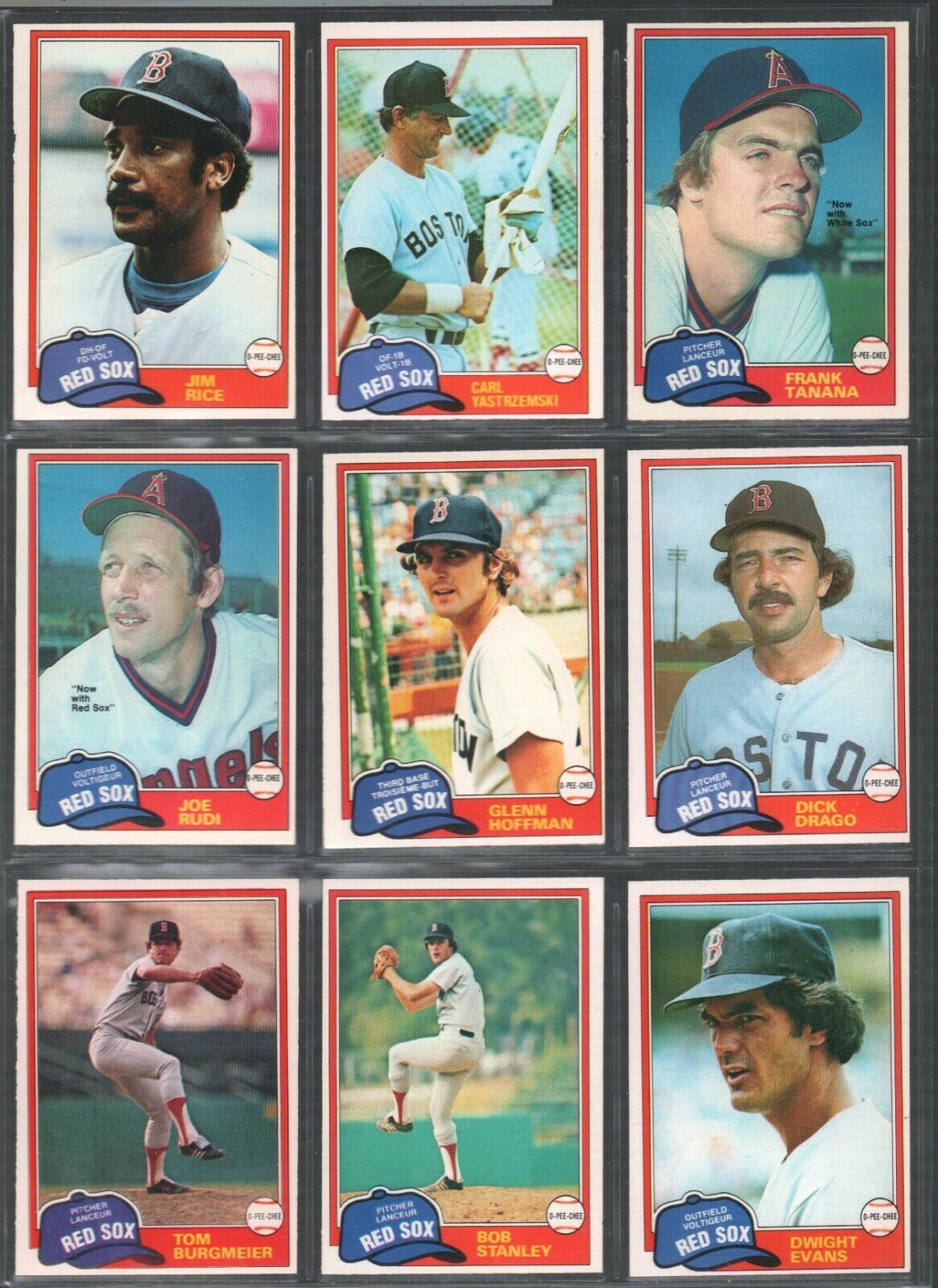  RED SOX (16/17) - 1981 O-Pee-Chee/OPC Near Complete Team Set Baseball cards value