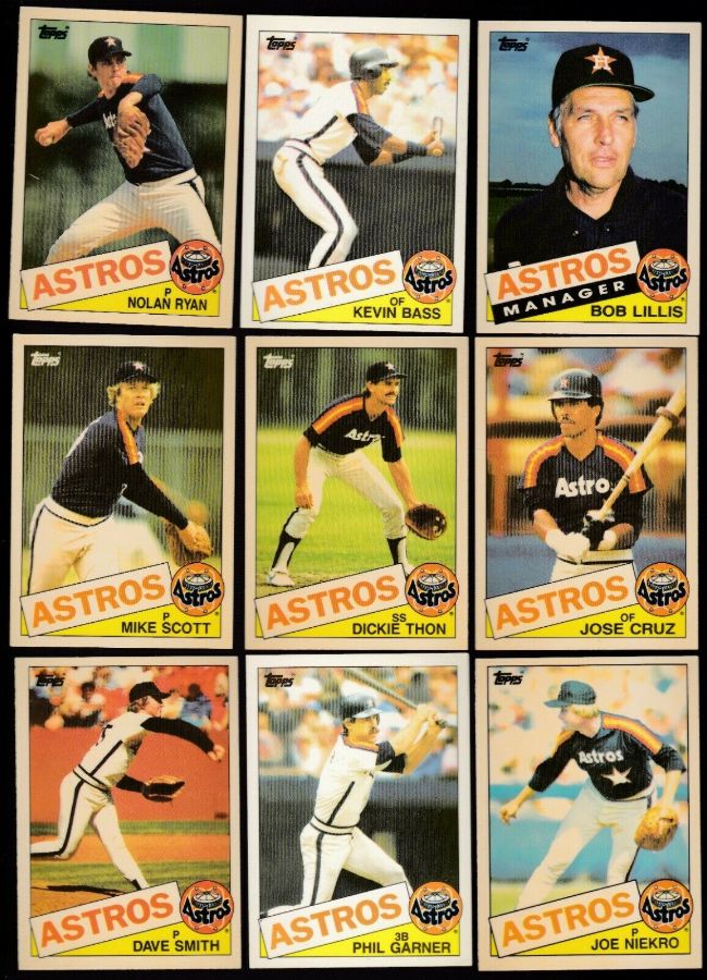   Astros (26+2) - 1985 Topps TIFFANY - COMPLETE Team Set with (2) Bonus Baseball cards value