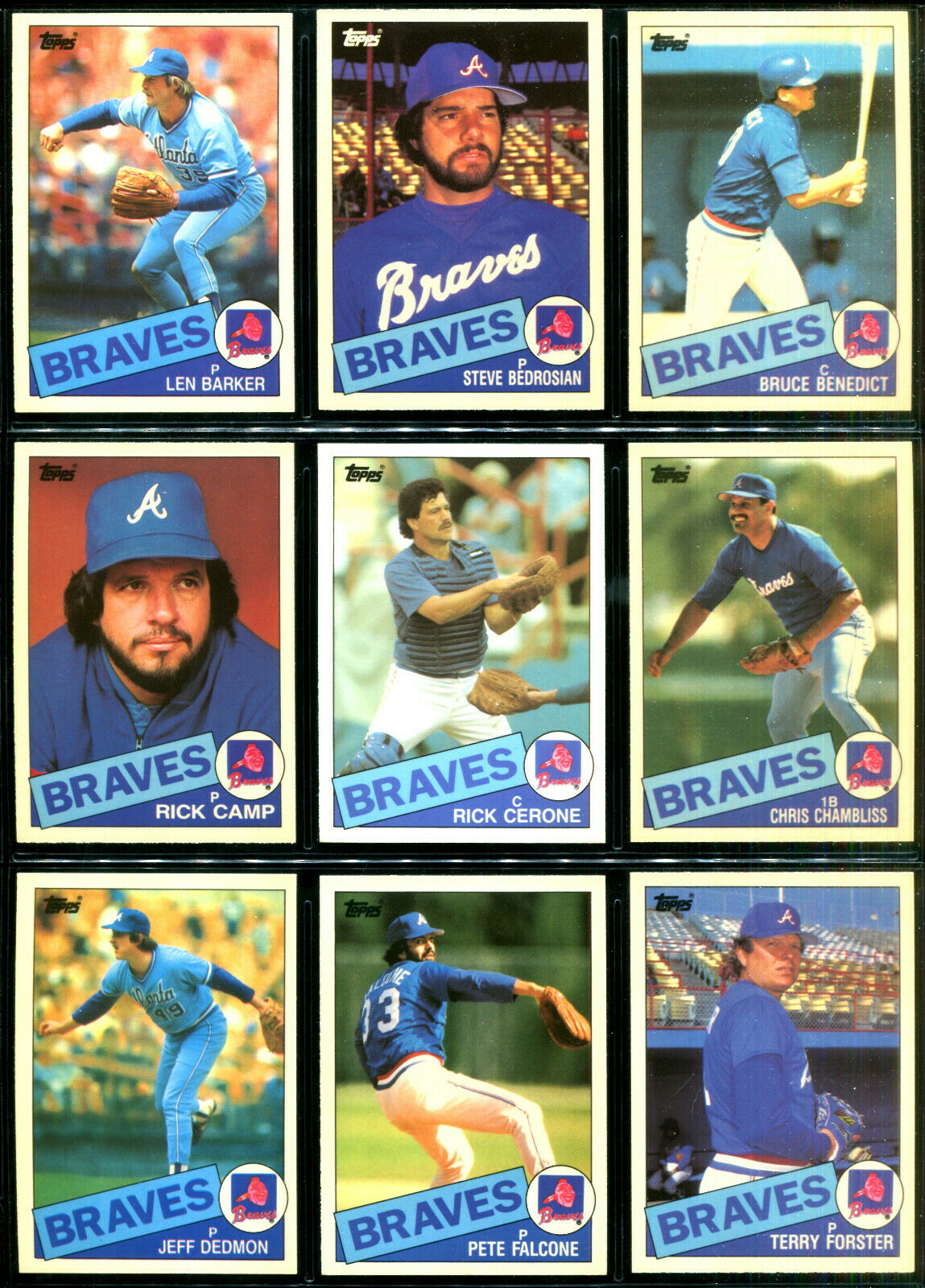   Braves (28+3) - 1985 Topps TIFFANY - COMPLETE MASTER TEAM SET Baseball cards value