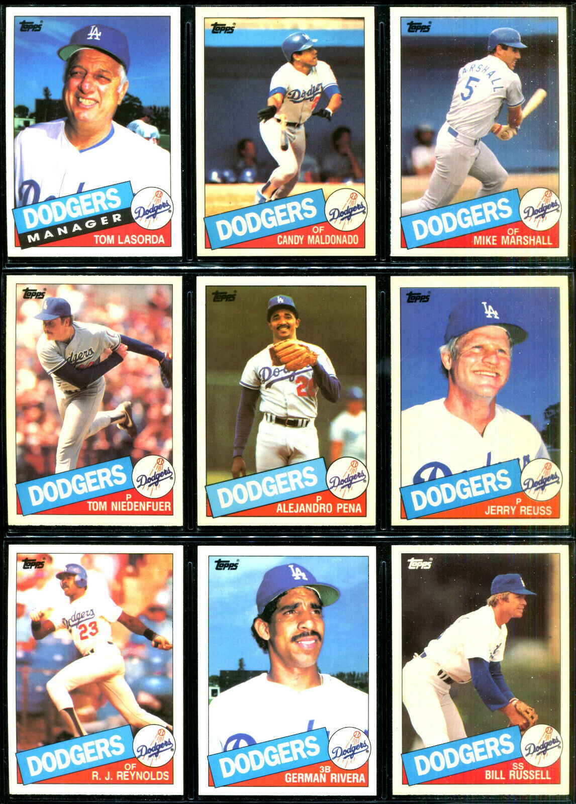   Dodgers (27) - 1985 Topps TIFFANY - COMPLETE MASTER TEAM SET Baseball cards value