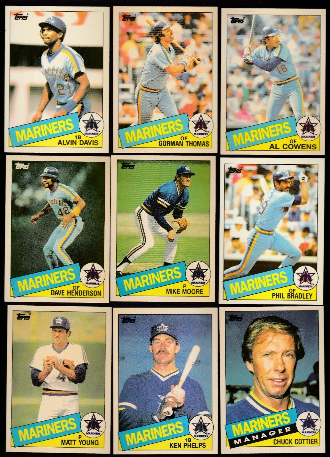   Mariners (26+2) - 1985 Topps TIFFANY - COMPLETE MASTER TEAM SET Baseball cards value