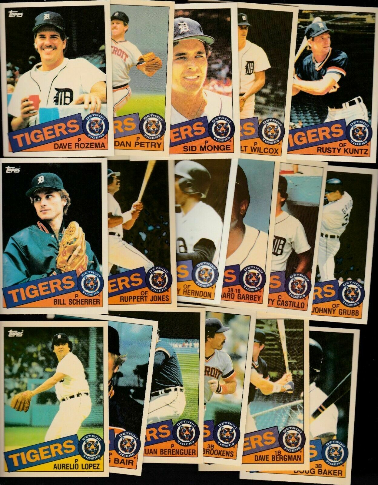   Tigers (27+4) - 1985 Topps TIFFANY - COMPLETE MASTER TEAM SET Baseball cards value